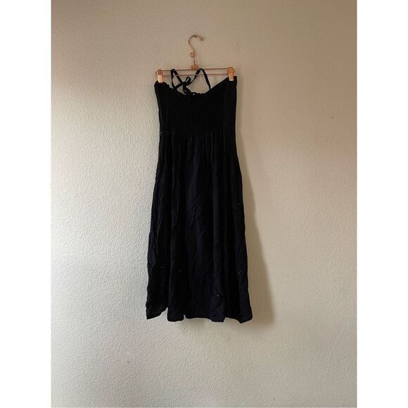 Y2k Hawaiian black halter dress with sequin details size medium - Picture 4 of 7